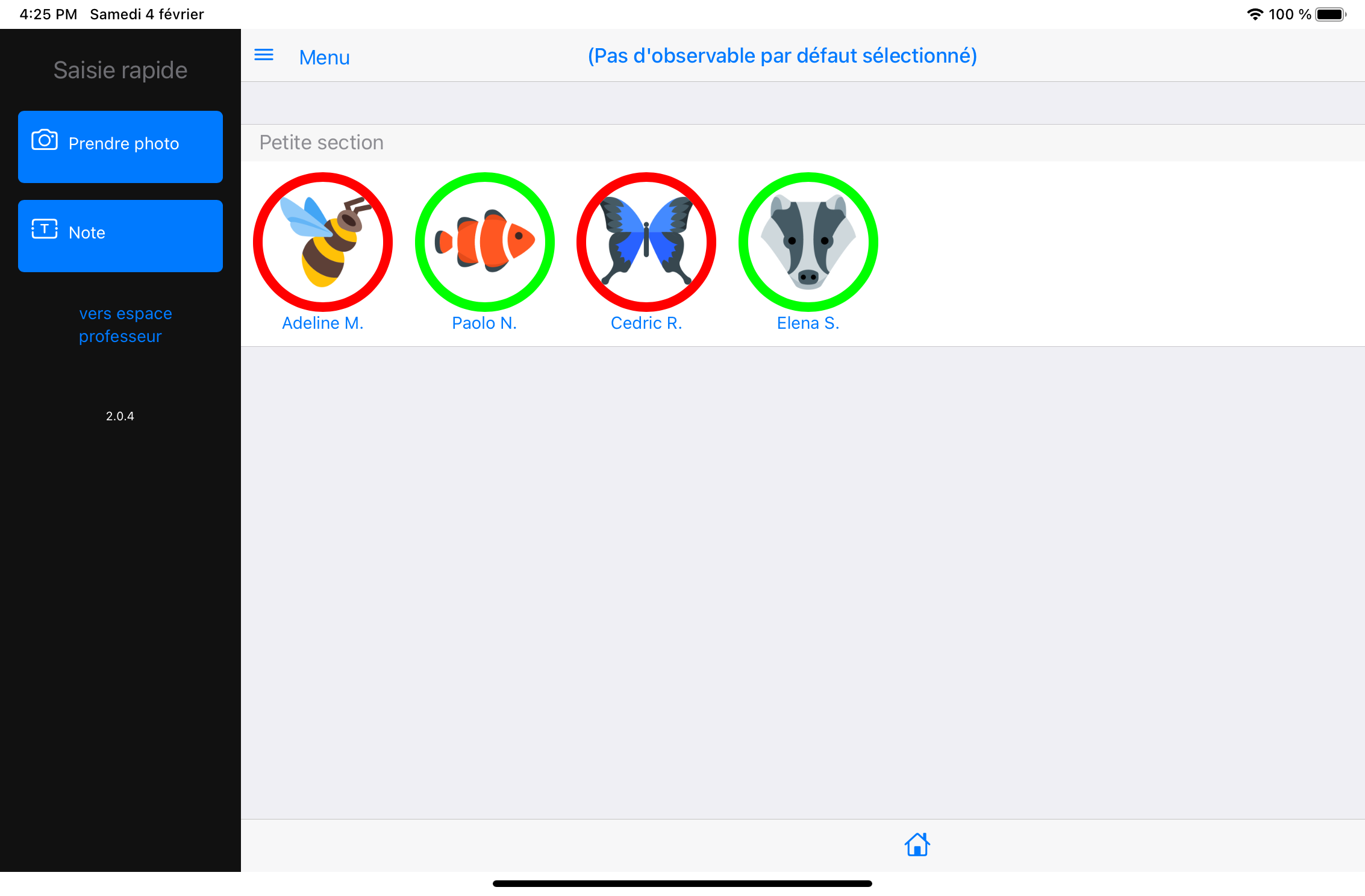 IOS, mode élève