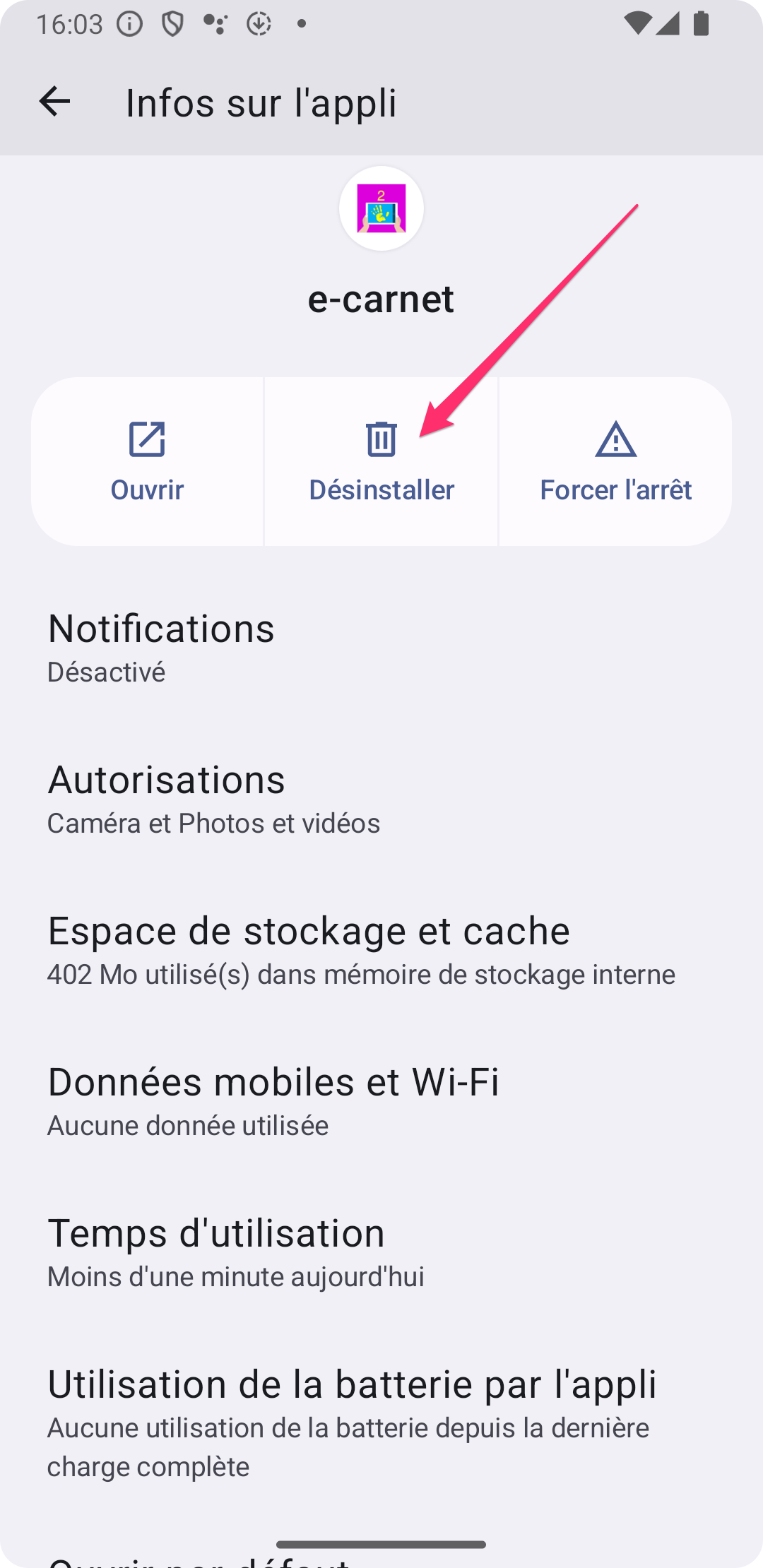 désinstaller